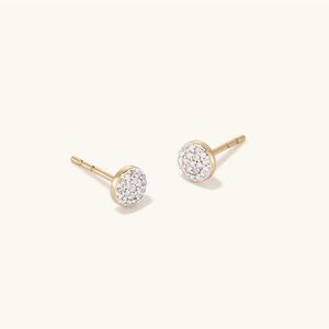 Mejuri Pavé Diamond Round Studs